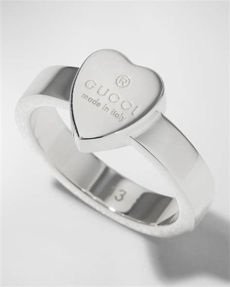 gucci interlocking heart ring|heart ring with gucci trademark.